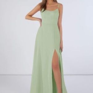 Azazie Bridesmaid Dress Dusty Sage - size 6